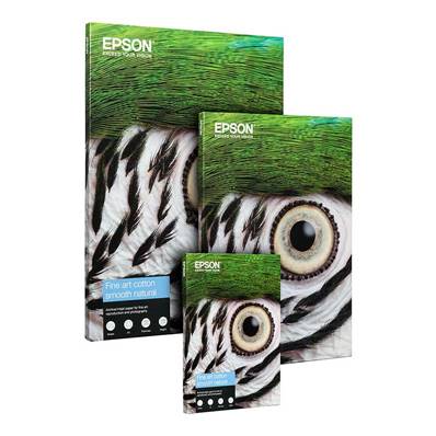 EPSON Papier Fine Art Cotton Smooth Natural Mat 300g A3+ 25 feuilles