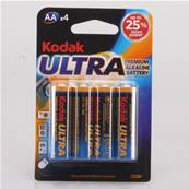 KODAK Piles Ultra Alcaline KAA/LR06 1,5V  x4 Vendu par 20