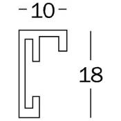 WALTHER Cadre alu brossé Chair 13x18cm noir - Lot de 4