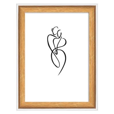 WALTHER Cadre MDF Silhouette 10x15cm naturel - Lot de 4