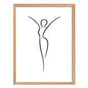 WALTHER Cadre MDF Silhouette 30x40cm hêtre - Lot de 4