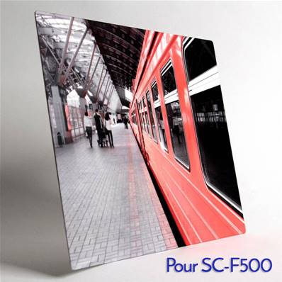 CHROMALUXE Plaques Aluminium pour SC-F500 - Blanc Brillant - 30x30cm