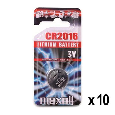 MAXELL Pile Bouton Lithium CR2016 Blist/Prix à l'unité/Vendu x10