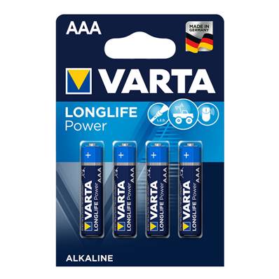 VARTA Piles Longlife Power Alcaline  AAA/LR03 x4 - vendu par 10
