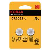 KODAK Piles Bouton Lithium x2 CR2032 - Prix au blister /Vendu x10