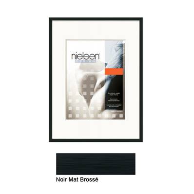 NIELSEN Cadre Photo Aluminium C2 40X50 - Noir Mat Brossé