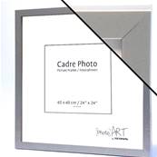 PHOTO ART Cadre 60X60 Argent Bois Vendu par 4