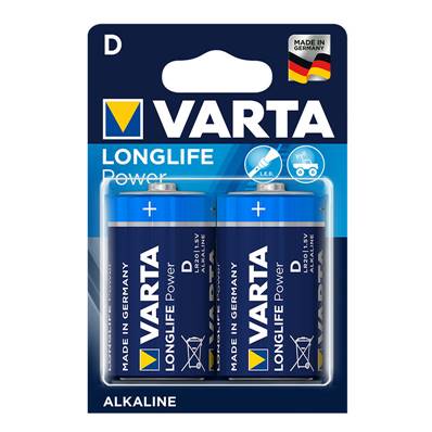 VARTA Piles Longlife Power Alcaline D/LR20 x2 à l'unité (DESTOCK)