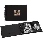 WALTHER Album traditionnel à spirale Fun 40ph 10x15 noir - Lot de 2
