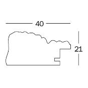 WALTHER Cadre bois Barock 40x50 - photo 30x40cm anthracite - Lot de 4