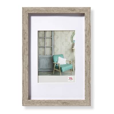 WALTHER Cadre bois Stockholm 30x45 - photo 20x30cm gris - Lot de 4