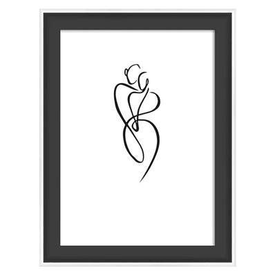 WALTHER Cadre MDF Silhouette 10x15cm noir - Lot de 4