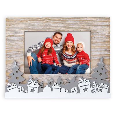 ZEP Cadre Cadeaux de Noel gris 10x15cm - lot de 2