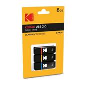 KODAK Lot de 3 Clés USB 2.0 - K102 8GB