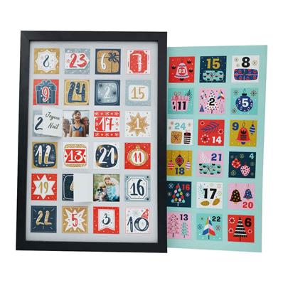 Calendrier de l'Avent pour cadre 30x45cm - 2 visuels - 2 lots de 25