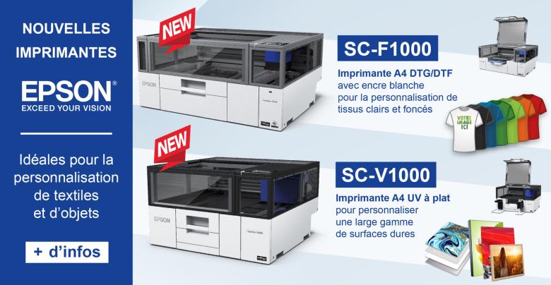 Nouvelles imprimantes EPSON SC-F10000 et SC-V1000