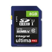 INTEGRAL Carte Mémoire SDHC:XC 8GB 2.0 - Classe 10