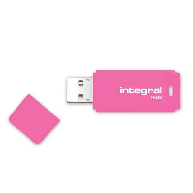 INTEGRAL Clé USB Néon 16GB Rose 2.0 - EcoTaxe comprise