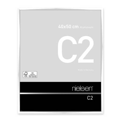 NIELSEN Cadre Photo Aluminium C2 40X50 - Blanc Brillant
