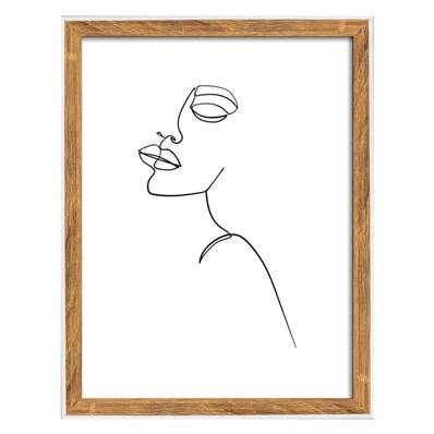 WALTHER Cadre MDF Silhouette 15x20cm naturel - Lot de 4