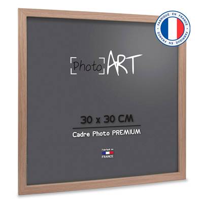 PHOTO ART PREMIUM Cadre bois 30x30 Chêne lot de 4