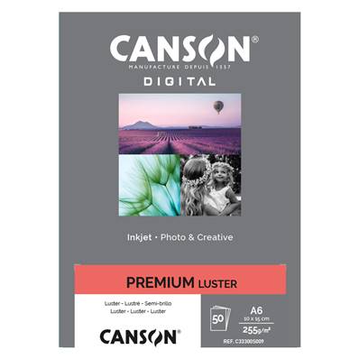 CANSON Papier Digital Premium Lustré 255g 10x15cm 20 feuilles