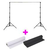 COLORAMA Kit Support de Fond Classic 3.0M + 2 Fonds 