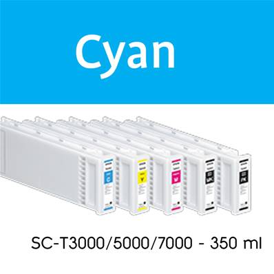 EPSON Cyan série  SC-T 3000/3200/5000/5200/7000/7200 - 350 ml