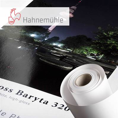 HAHNEMUHLE Papier PHOTO GLOSS BARYTA 320g/m² - 50'x15m