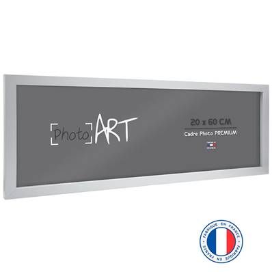 PHOTO ART PREMIUM Cadre bois 20x60 Argent lot de 4