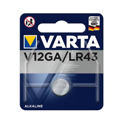 VARTA Piles LR43/V12GA - alcaline 1,5V x1- lot de 10 (DESTOCK)
