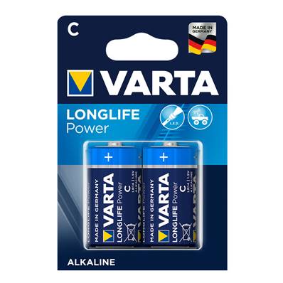 VARTA Piles Longlife Power Alcaline C/LR14 x2 à l'unité (DESTOCK)