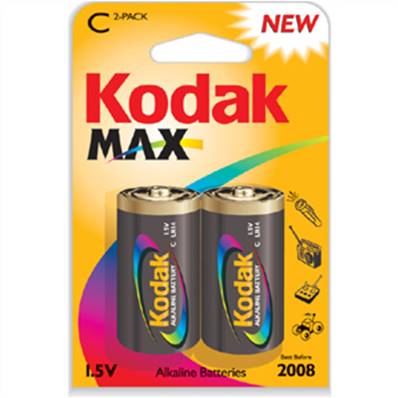 KODAK Piles Max Alcaline KC2/LR14 1,5V - x2 Vendu par 10