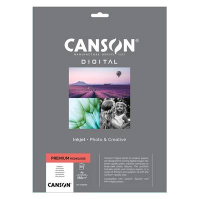 CANSON Papier Digital Premium Ultra Brillant 255g A4 20 feuilles