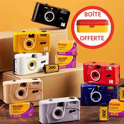 KODAK Kit 7 Appareils M38 (7 coloris) + 10 Films Gold 36 + 1 boite