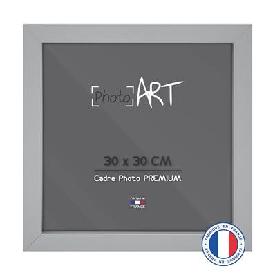 PHOTO ART PREMIUM Cadre bois 30x30 Argent lot de 4