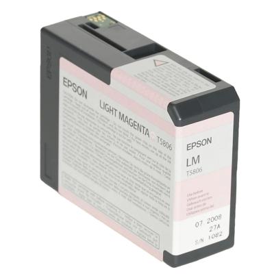 EPSON Encre T5806 Magenta Clair (LM) pour 3800 Pro 80 ml 