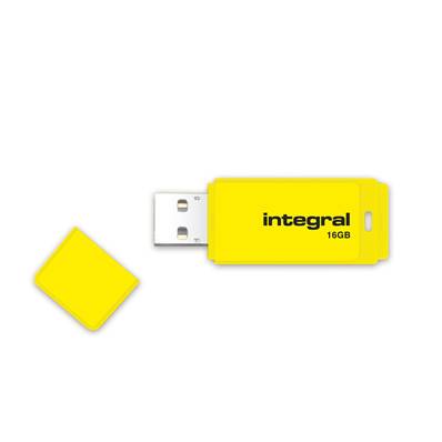 INTEGRAL Clé USB Néon 16GB Jaune 2.0 - EcoTaxe comprise