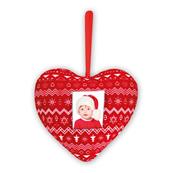 ZEP Coeur Noel rouge à suspendre pour photo 3,5x4,5cm - lot de 12