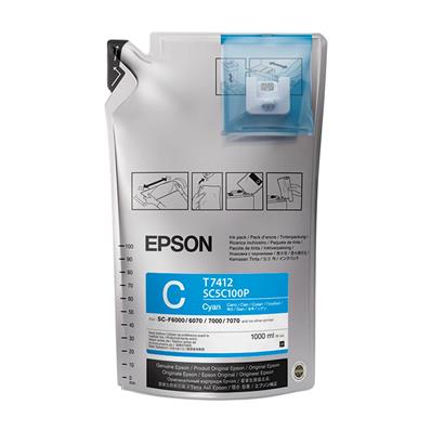 EPSON Encre Ultrachrome Cyan pour SC-F6200 /7200 /9300 /9400 1L