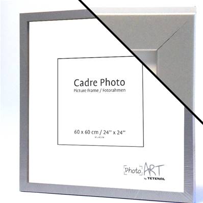 PHOTO ART Cadre 60X60 Argent Bois Vendu par 4