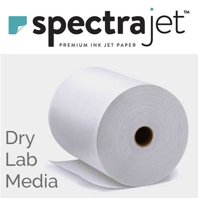 SPECTRAJET Papier Lustré 12.7cmX100m pour SL-D3000 250g/m² par 4Rlx