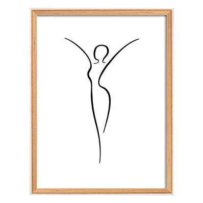 WALTHER Cadre MDF Silhouette 30x40cm hêtre - Lot de 4