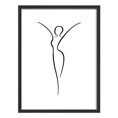 WALTHER Cadre MDF Silhouette 30x40cm noir - Lot de 4