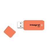 INTEGRAL Clé USB Néon 8GB Orange 2.0 - EcoTaxe comprise