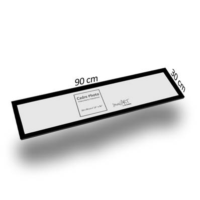 PHOTO ART Cadre 30X90  Alu Noir Mat Vendu par 3