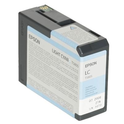 EPSON Encre T5805 Cyan Clair (LC) pour 3800/3880 Pro 80 ml