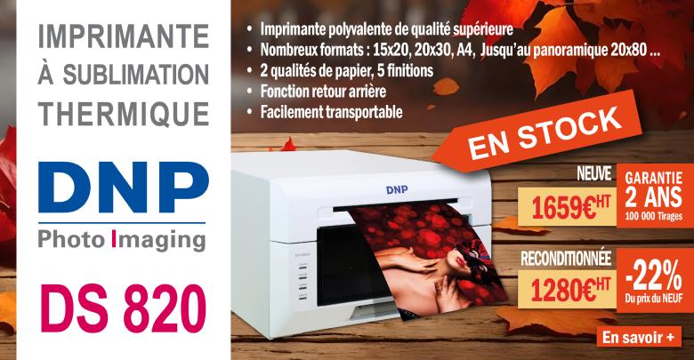 Imprimante à sublimation thermique DNP DS820 Neuve ou Reconditionnée