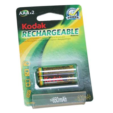 KODAK Piles Rechargeables Ni-MH AAA 650mAh x2 Vendu par 10