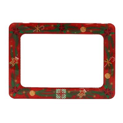 Cadre magnétique DECO NOEL 10X15 cm Rouge - Lot de 25